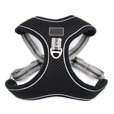 High Quality Plain Fabric Mesh Vest Pitbull Dog Body Harness and Leash