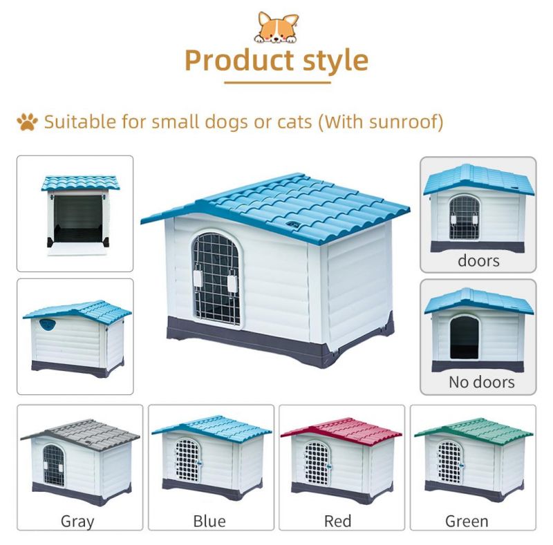 Double Door Plastic Dog Kennel for Schnauzer
