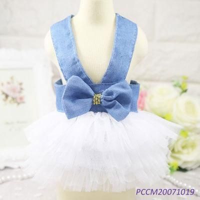 Pet Dog Dress Stripe Dress Pure Colour Dress
