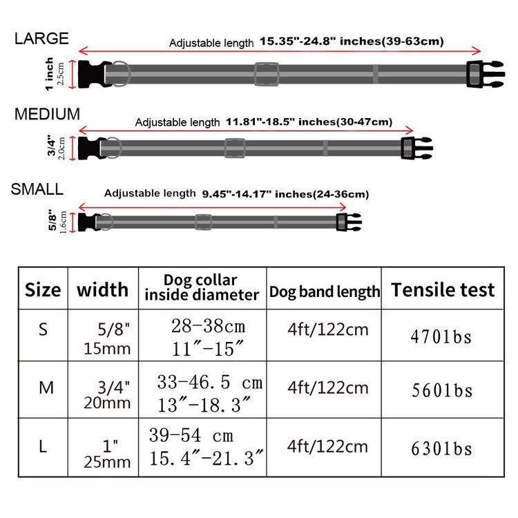 Pet Supplies Safety Waterproof High-Quality Dog Collars Pet Supplies Leash