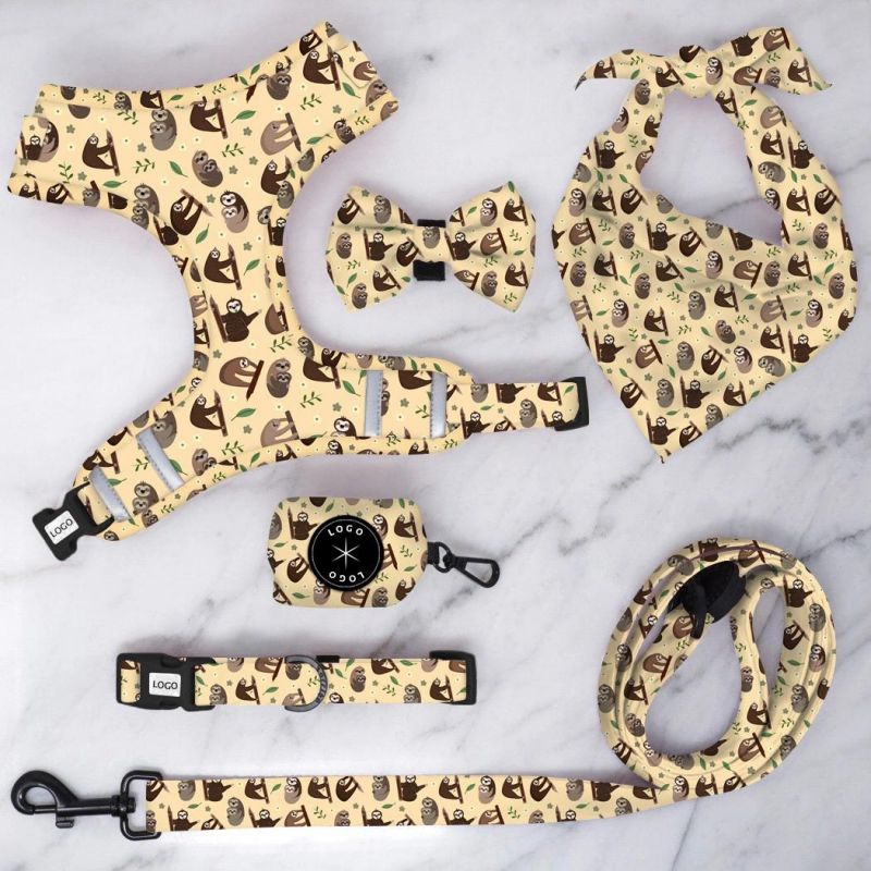 Customized Printing Design Dog Harness Set Design Dog Lead and Harness Set