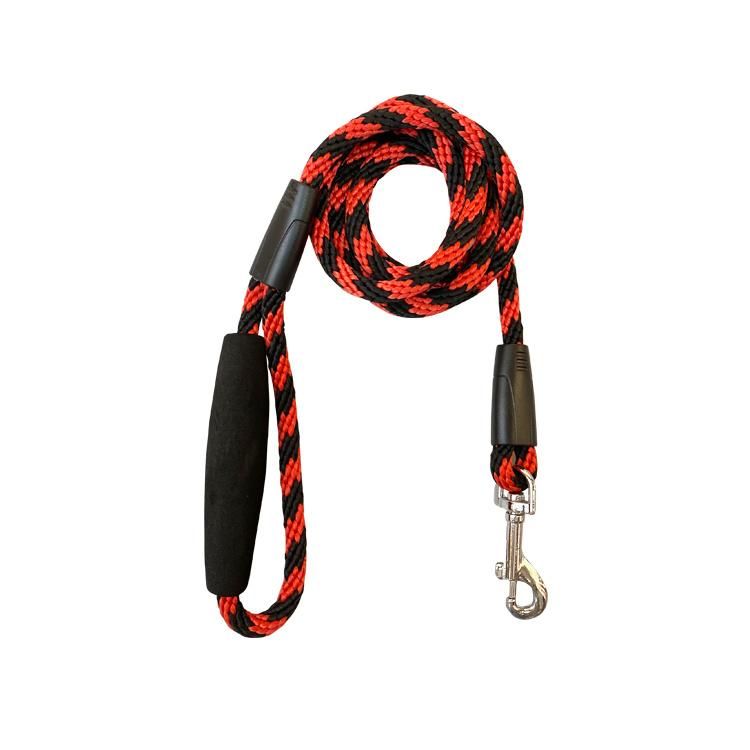 Mountain Climbing Durable Braided Nylon Reflective Round Rope Dog Pet Leash Soft Handle