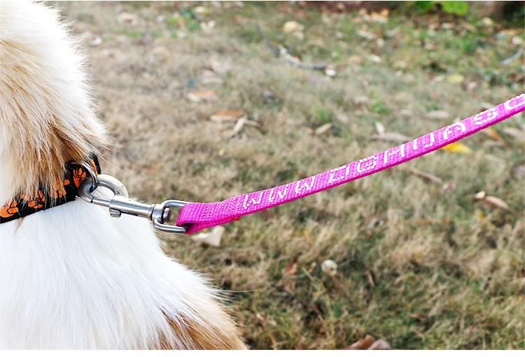 Custom Nylon Service Custom Print Logo Rope Dog Leash Webbing