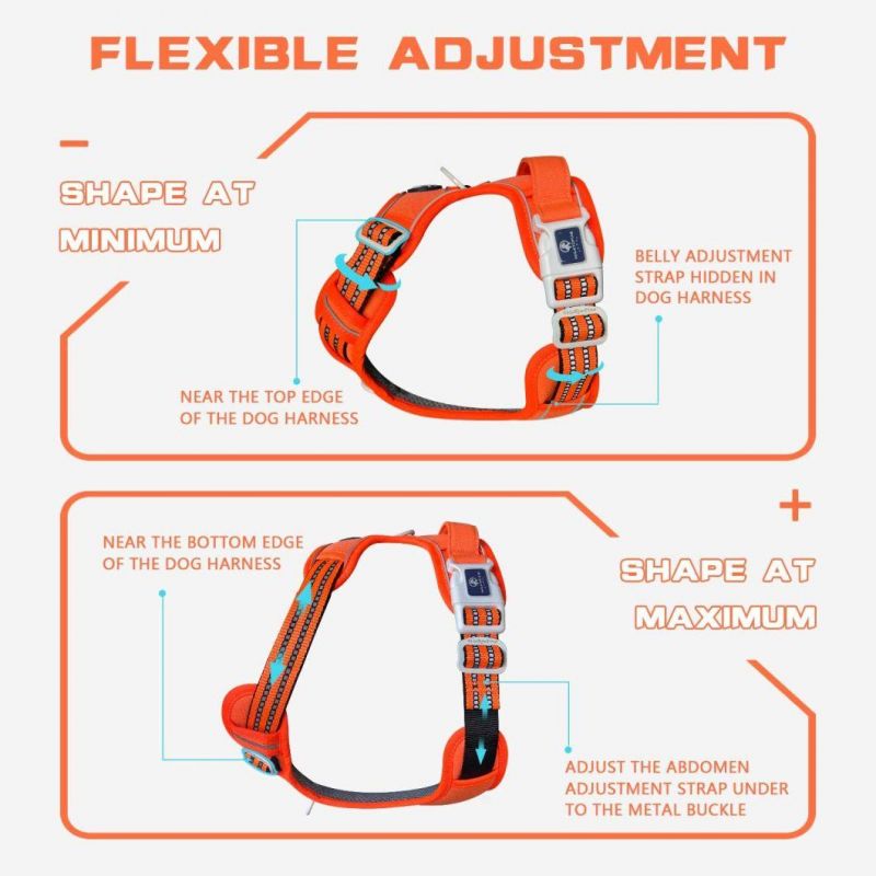 Safer & More Comfortable Design Reflective Dog Harness