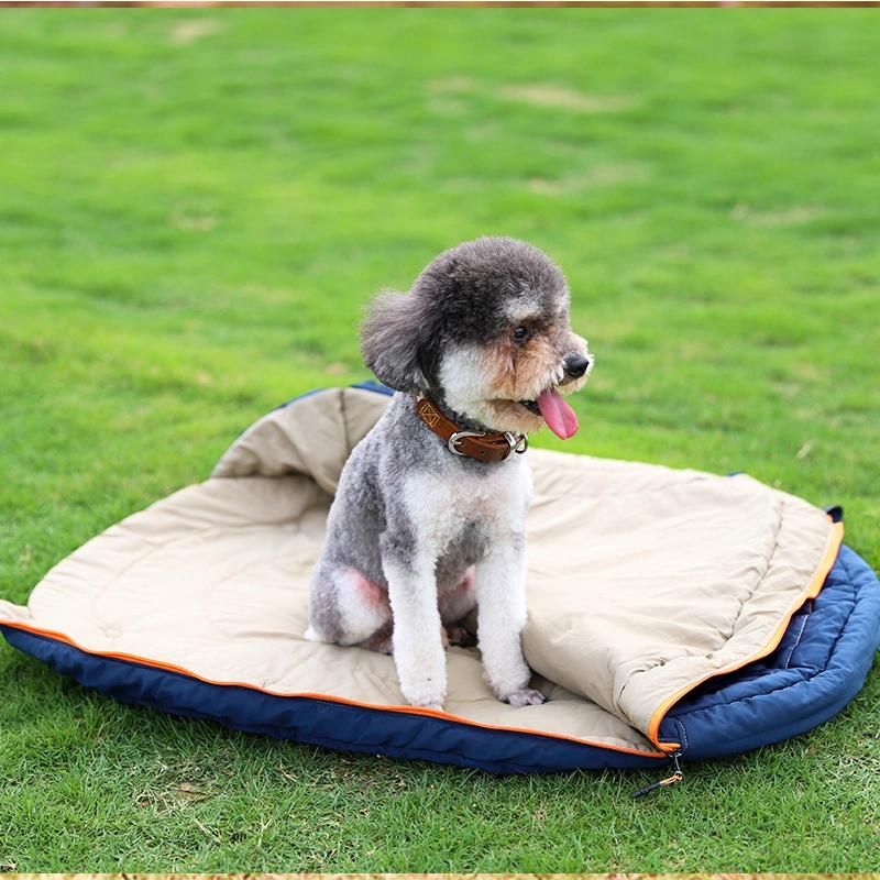 Outdoor Water-Repellent Warm Portable Pet Sleeping Bag with Zipper