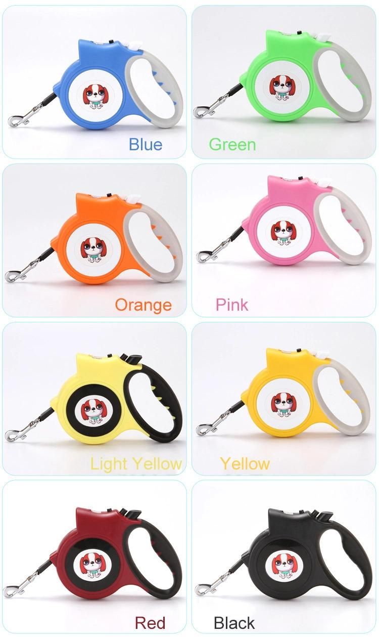 Automatic Portable LED Retractable Dog Leash with Flash Light