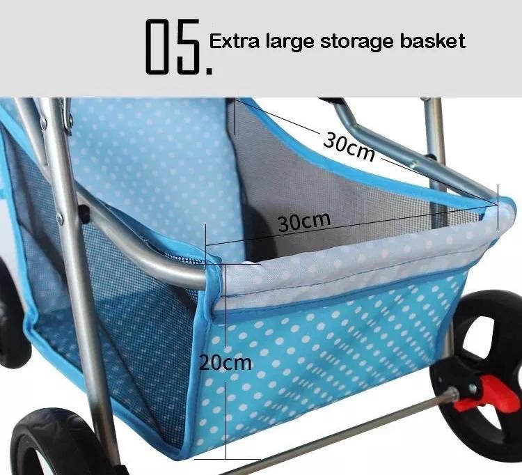 Wholesale 3 Wheels Pet Stroller Puppy Dog Carrier Detachable Pet Stroller for Dogs