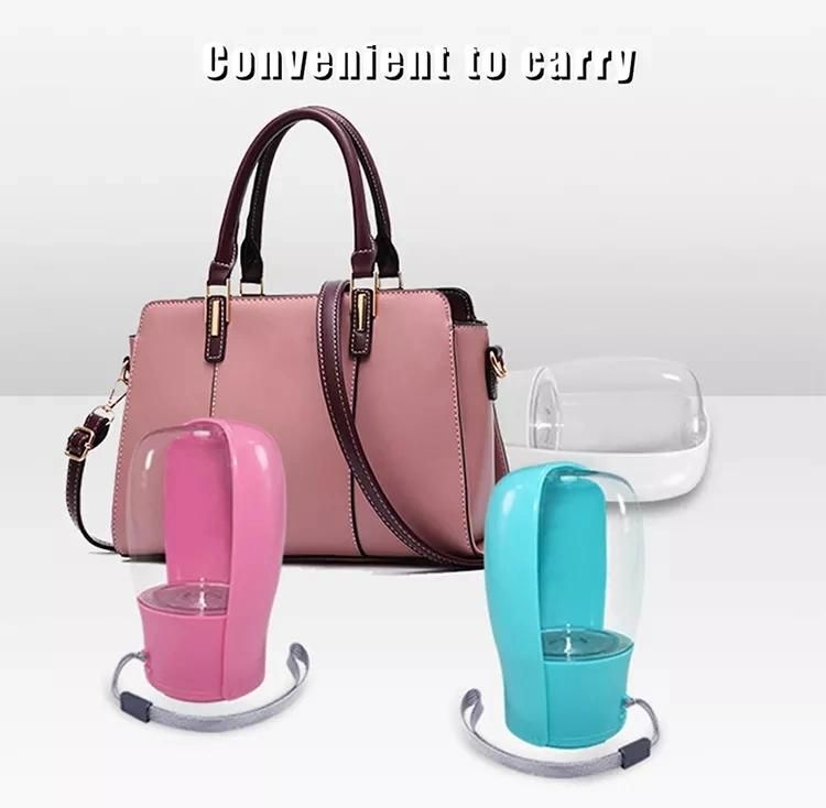 Factory Wholesale Pet Waterer 280ml Walking Portable Plastic Pet Drinker Pet Dog Bottle for Travel