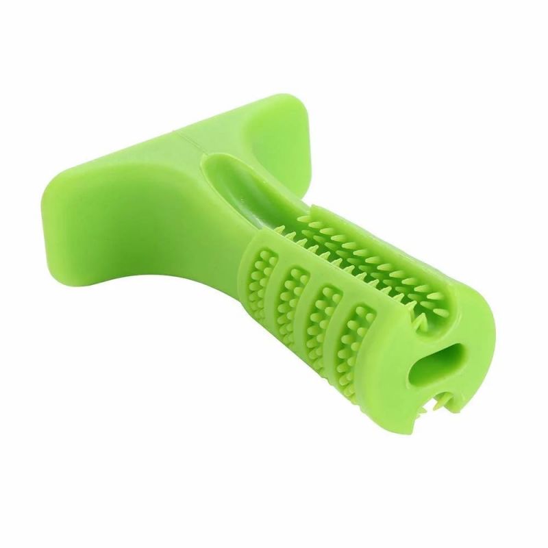 Dog Molar Stick Brushing Stick Dogs Effective Toothbrush Doggy Brush Stick (Green)