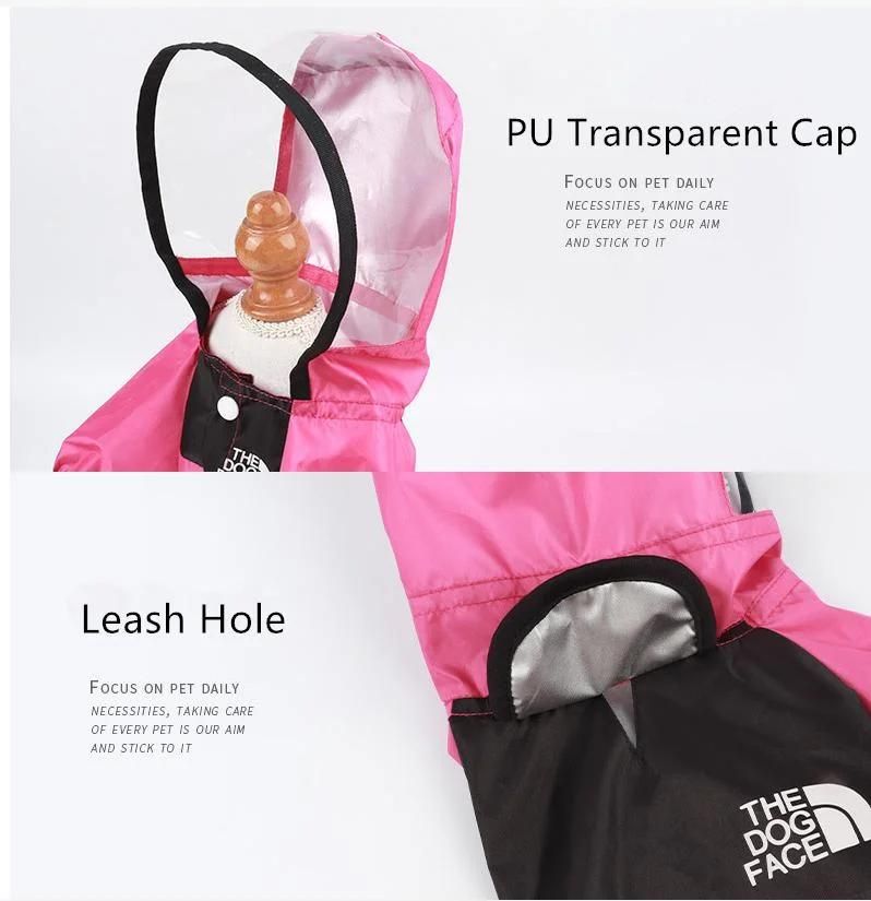 Dog Jacket Raincoat Waterproof PU Cup Reflective Dog Raincoat Pet Product