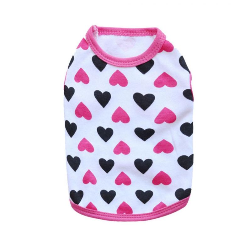 Colorful Love Heart Pattern Pet Shirt Dog Shirt