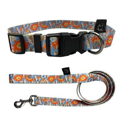 Custom Personalized Design Strong Pet Dog Collar and Leash Set