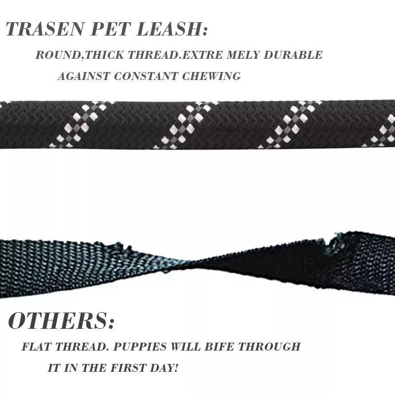 Comfortable EVA Handle New Design Dog Pet Supplies Strong Rope Nylon Dog Reflective Leash