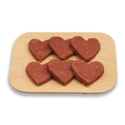 OEM Label Dog Food Pet Supplies Heart Shape Chicken Snacks Dog Treats