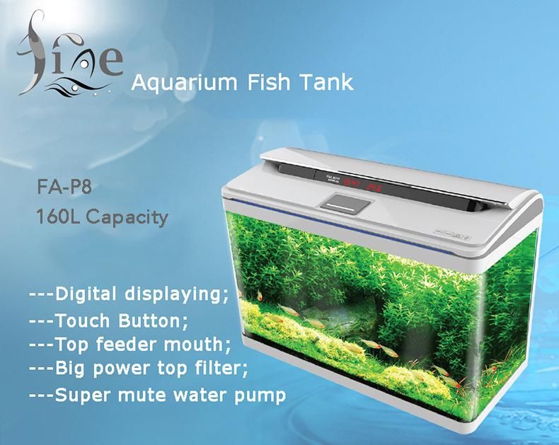 160L Glass Aquarium Tank 6mm Thick with LED Displaying Screen
