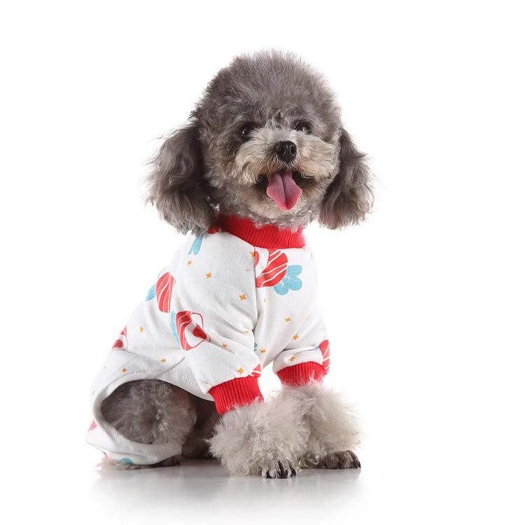 New Pet Popular Logo Spring Dress Dog Shirt Printed Jeans Method Fighting Poodle Teddy Cat and Dog Clothes
