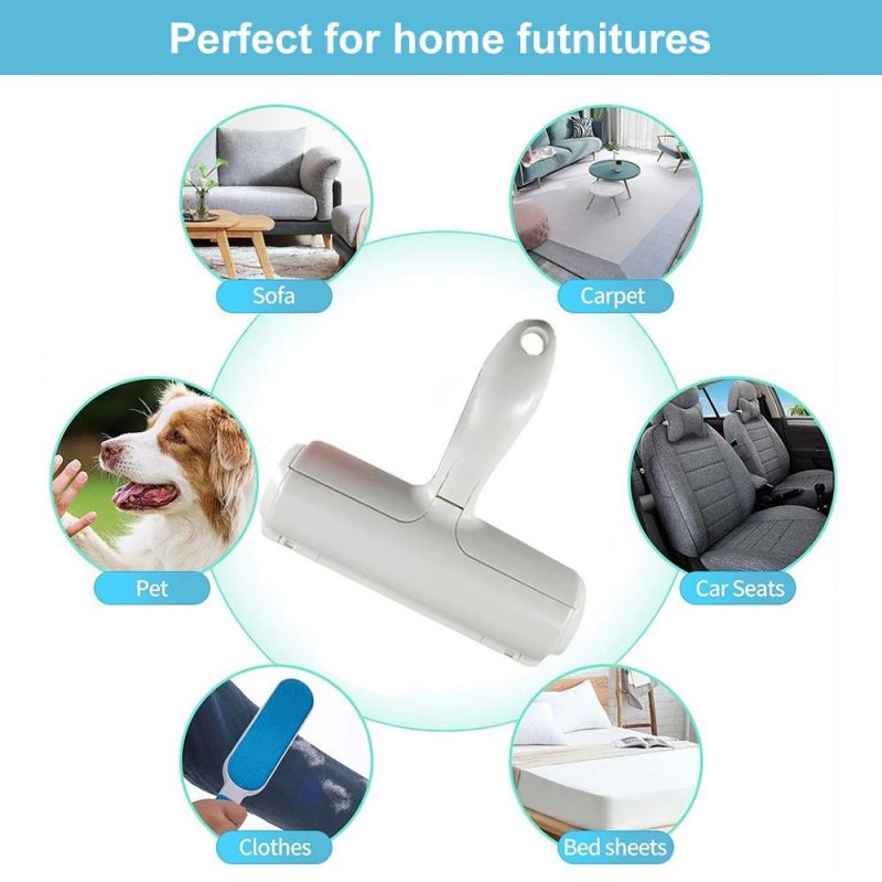 Pet Cleaning Grooming Supplies 2 in 1 Clothing Clean Roller Pet Hair Remover with Roller