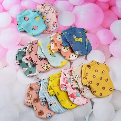 Cute Pet Clothes Cartoon Pet Clothing Summer Shirt Casual Vests Cat T-Shirt Puppy Dogs Clothes for Small Pets