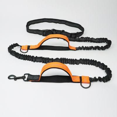 Custom Durable 2 Handles Bungee Cuerda De Tracci N PARA Perros Dog Leash with Adjustable Waist Belt