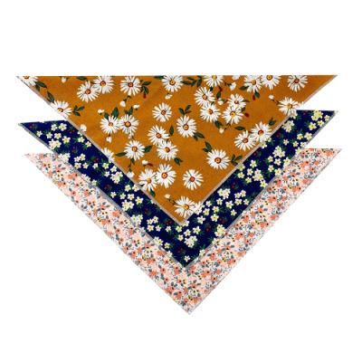 Wholesale Various New Flower Styles Dog Bandana Custom Logo Polyester Bandana