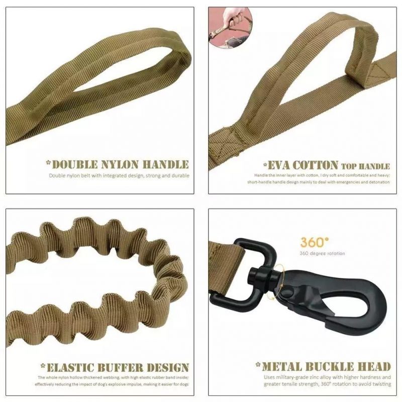 Adjustable Tactical Heavy Duty Control Handle K9 Pet Leash Dog Collar Dog Harness Set