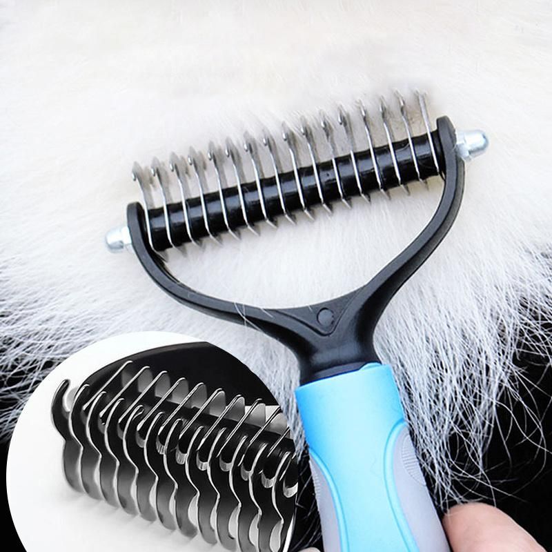 Double-Sided Pet Comb Cat Hair Removal Comb Dog Grooming Brush