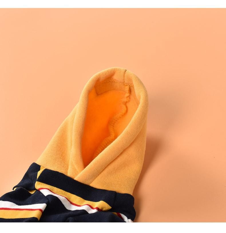 OEM Pet Accessories Colorful Stripe Print Pet Cat Clothes Soft Cotton Pet Cat Coat Hoodie Design
