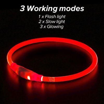 Spupps Flashing Dog Collar Can Be Seen Walking Dog in The Night for Small Medium Large Dogs