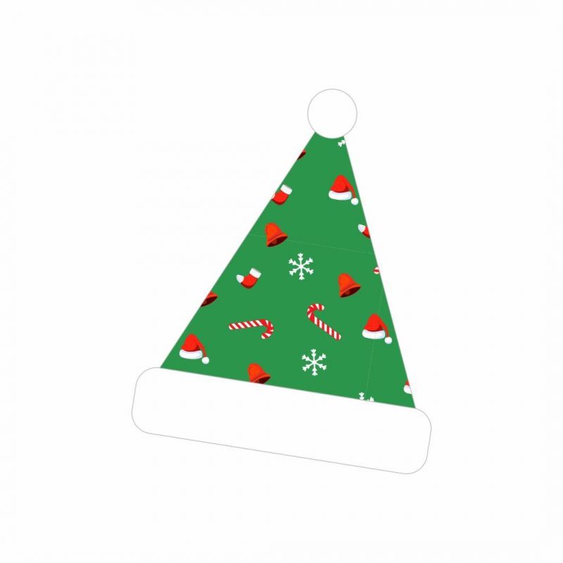Custom Logo Adjustable Outdoor Christmas Santa Hat Pet Accessories Dog Hat