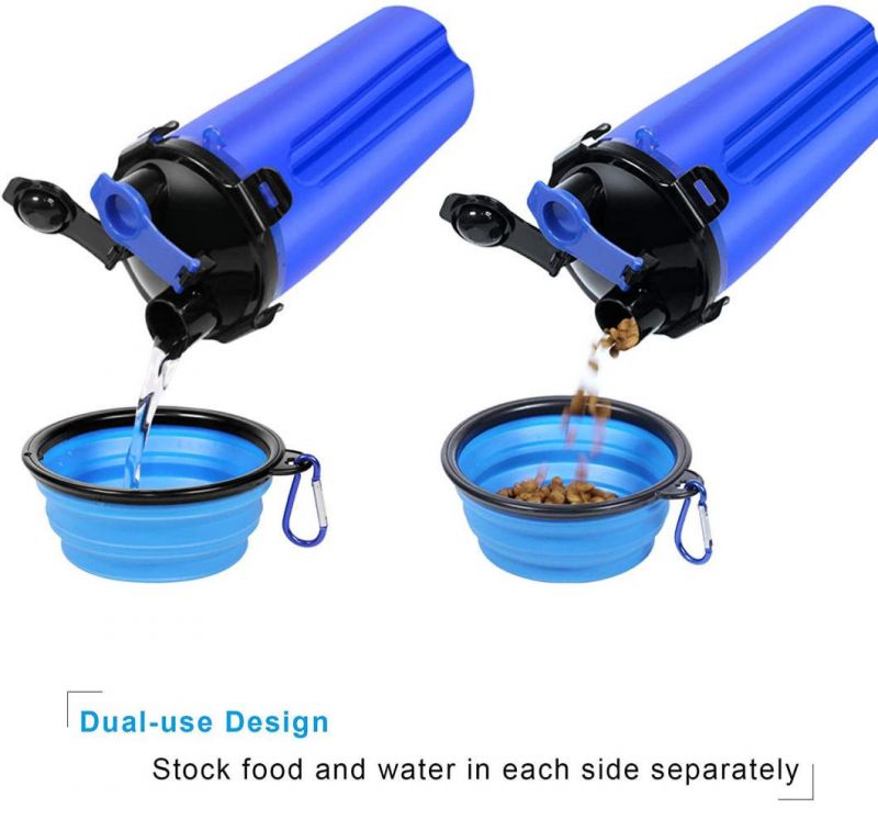 Dog Travel Water Bottle Bowl Collapsible Dog Bowls for Walking Hiking Travelling