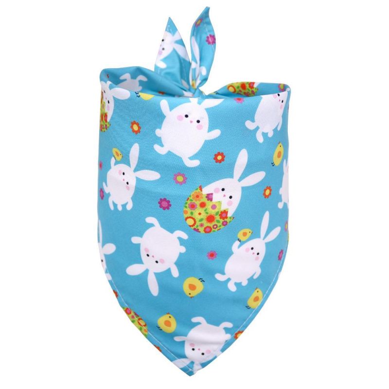 Easter Day Dog Bandana Holiday Cat Bandana Bunny and Carrot Scarfs for Small Medium Large Dogs Cats Pet Puppies