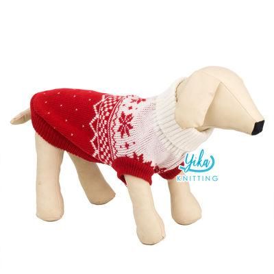 Chrsitmas Turtleneck Dog Knitwear Outdoor Autum Custom