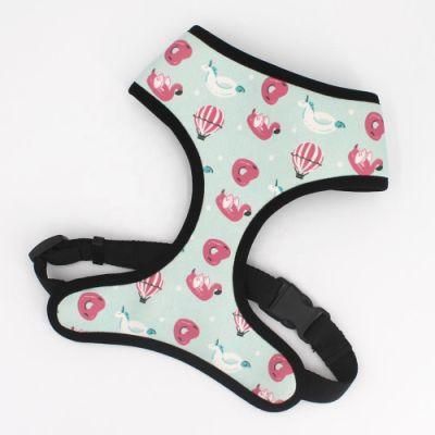 Hot-Sale Comfortable Printed Pet Harness Reversible Dog Harness with Custom Label