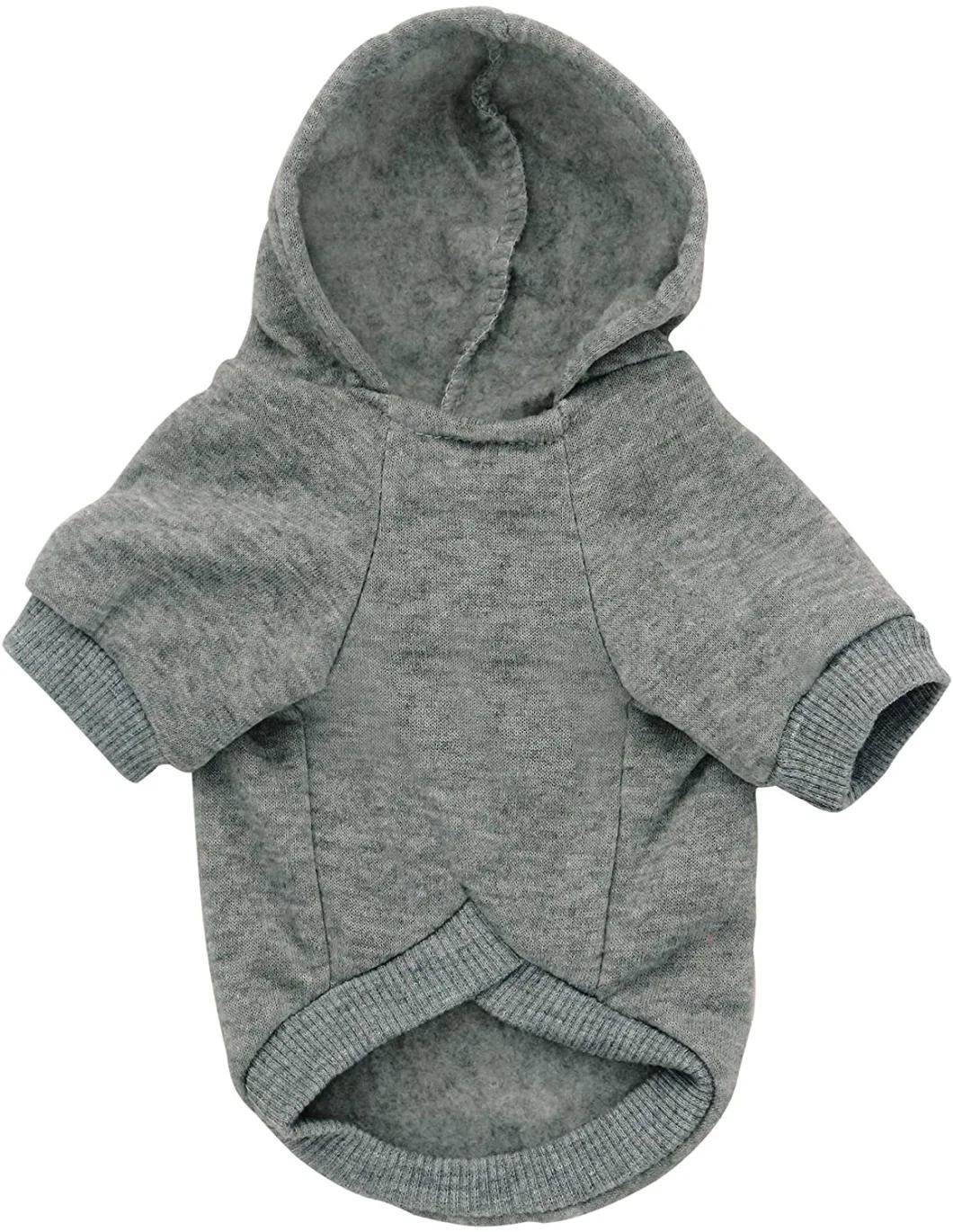 Solid Color Spring and Autumn Casual Sports Hoodie for Kittens and Puppies