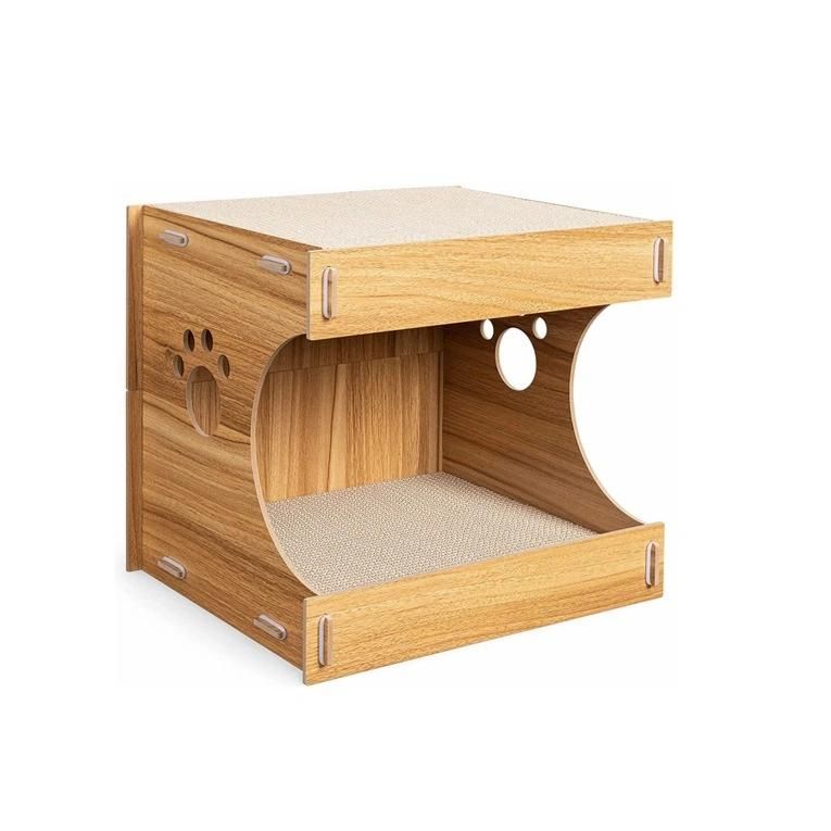 Wooden Smal Pet Kitty Sleeping Bed Wood Cat House