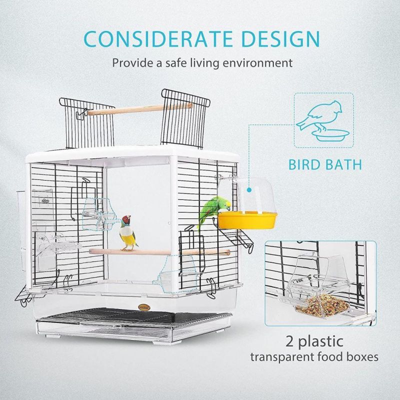 Customize OEM ODM Pet Supplier Living Environment Small Birds Transparent Acrylic Bird Cage