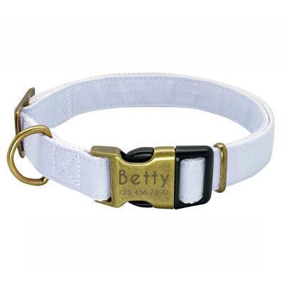 Designer Basic Classic Plain Metal Clasp Dog Pet Collar for Dogs Cats and Puppies