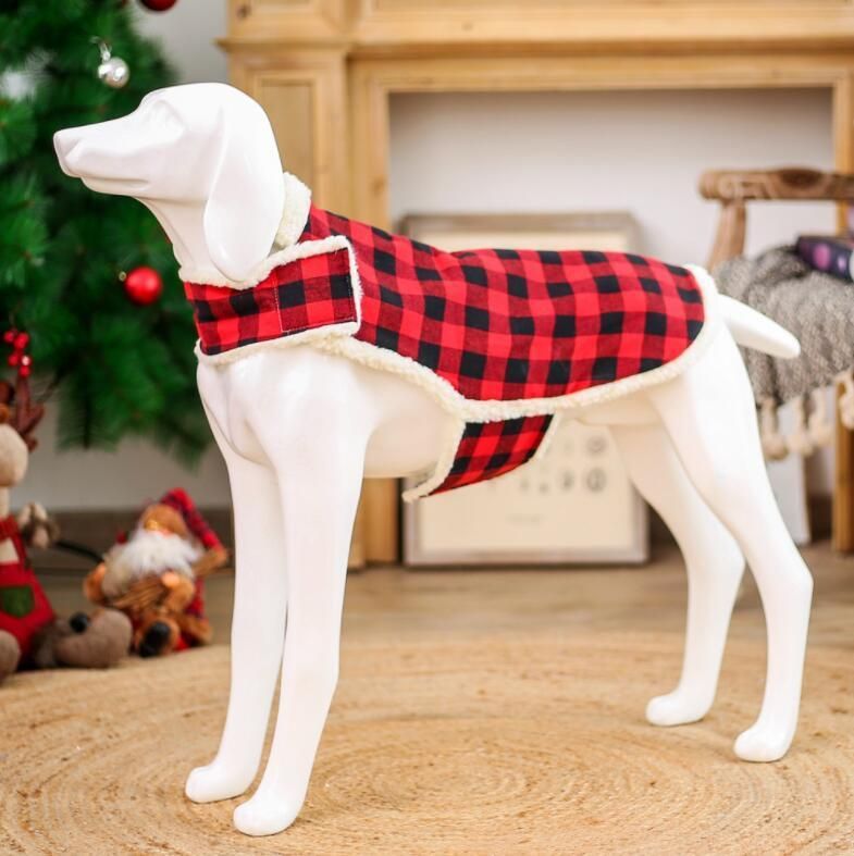 Fleece Plaid Soft Warm Dog Coat with Fast Delivery