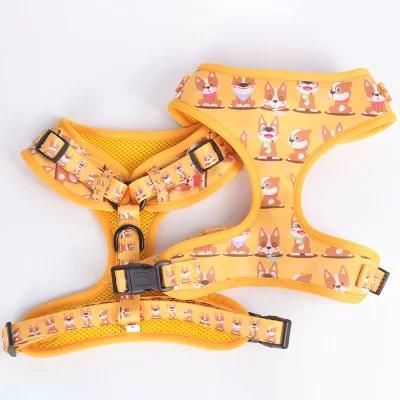 Custom Designer Heavy Duty Luxury Reflective No Pull Soft Pet Harness Vest Cat Pet Dog Harness Leash Dog Harness Set/Pet Accessory