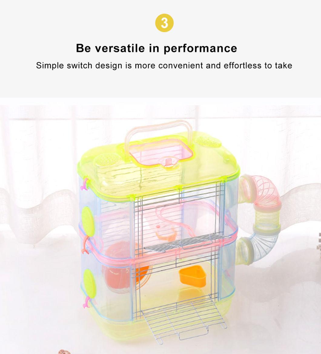 in Stock Extra Large Ceramic Pink Acrylic Hamster Cage