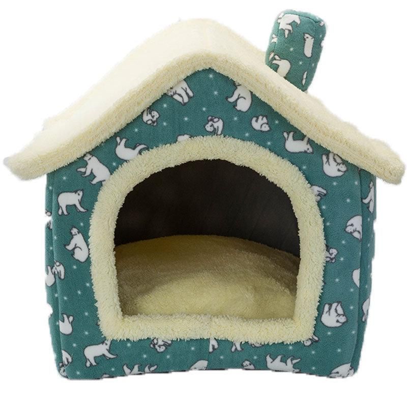 Wholesale OEM Washable Foldable Luxury Indoor Pet Bed House for Dogs Cats