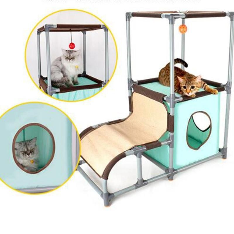 Removable Combination Cat Litter Oxford Cloth Pet Grinding Claw Toy Creative DIY Cat Climbing Frame