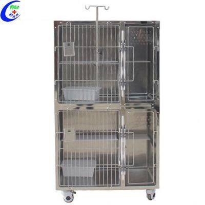 Large Stainless Steel Dog Cage for Vet Clinic