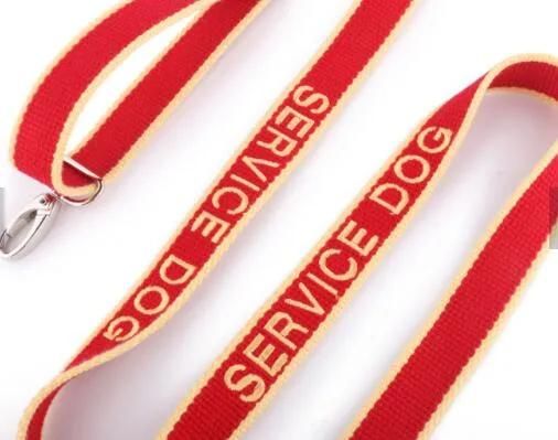 Dog Leash with Collar Custom Embroidered Service Dog Emotional Support Animal Pet Collars and Leashes Set