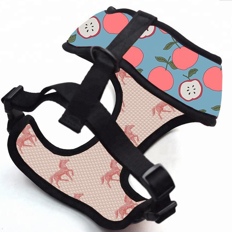 High Quality Pet Supplies Custom Print Dog Harness Belt and Leash Set Dog Accessories Nylon