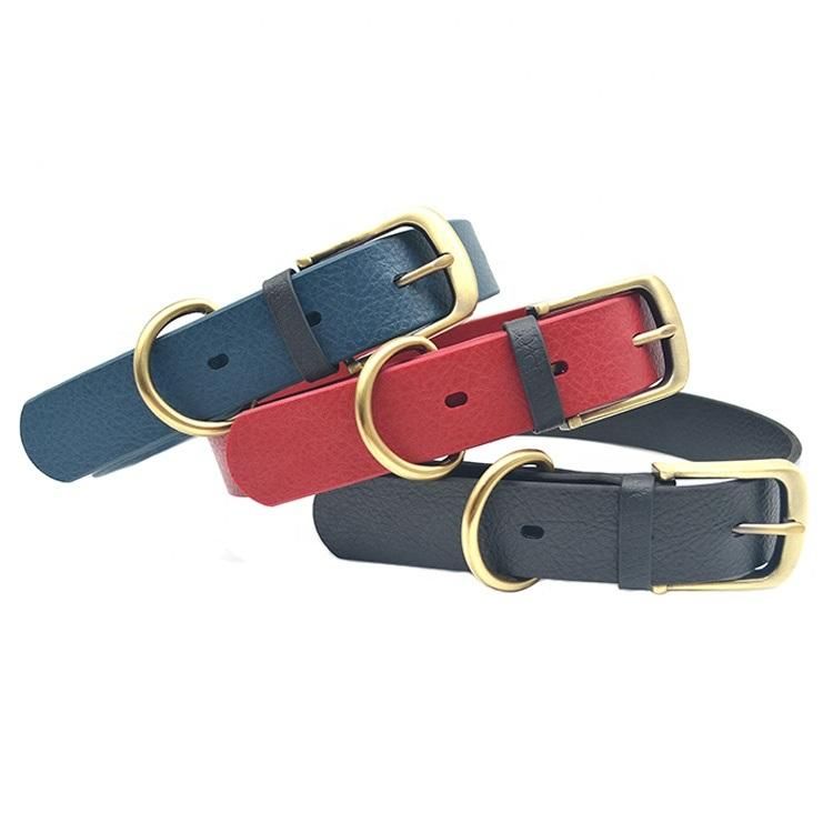 Custom Waterproof TPU Coated Nylon Printing Faux Leather Dog Collar with Logo