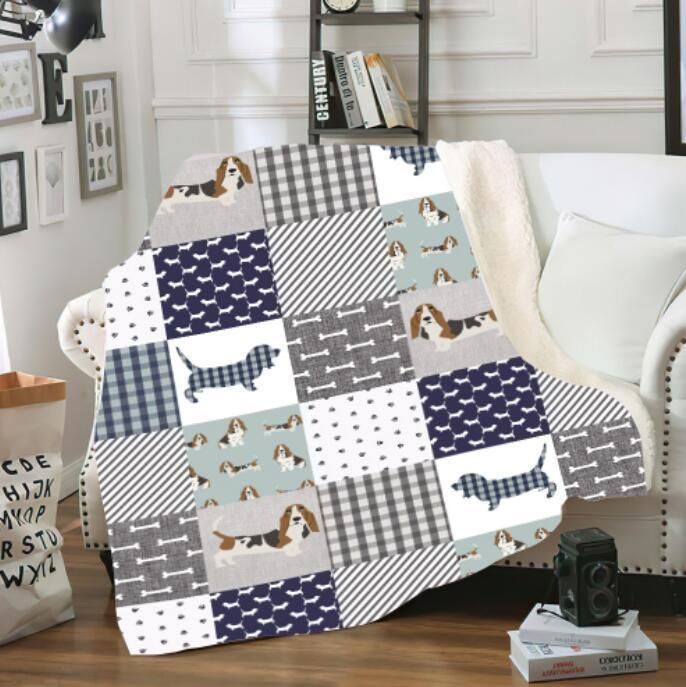 Wholesale Super Soft Fluffy Warm Plush Custom Print Dog and Cat Pet Blanket