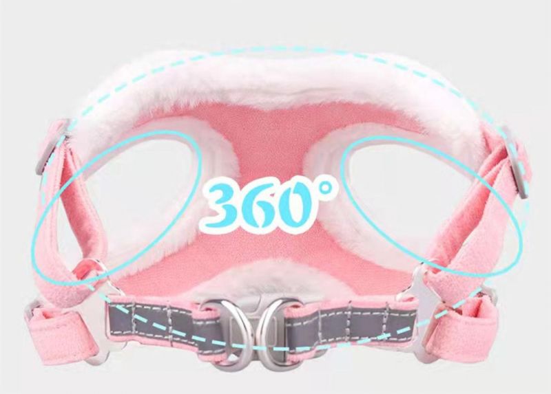 No Pull Pet Harness Cat Harness Vest Soft Fur Bordure Dog Harness