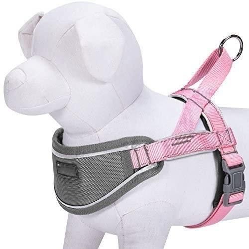 Soft & Comfortable 3m Reflective Strips Nylon Neoprene Padded Training Dog Harness