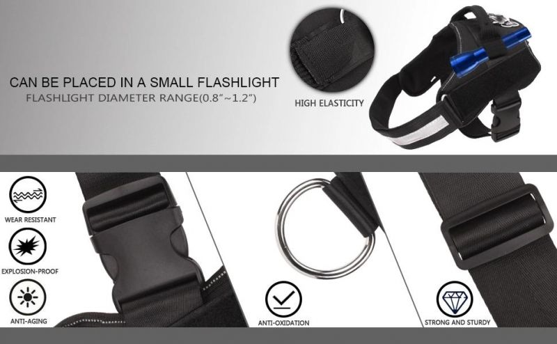Adjustable Reflective Breathable Pet Harness with Handle